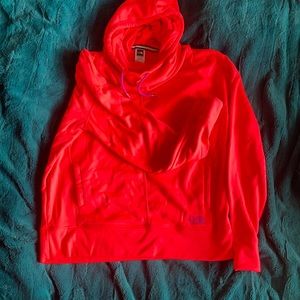 The North Face neon hooded sweatshirt